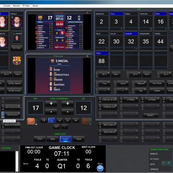 Cubo central de 4 caras con CGBasket