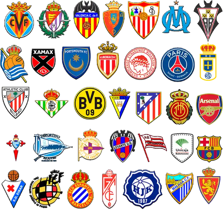 Escudos de clubes de fútbol que confían en CGFootball