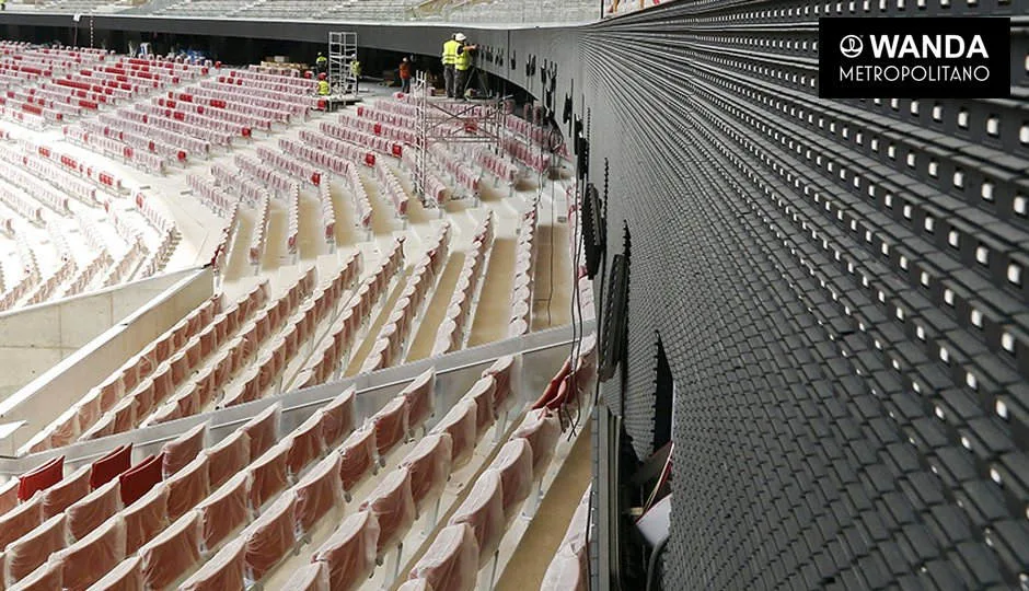 Ribbon LED perimetral en el estadio del Atlético de Madrid